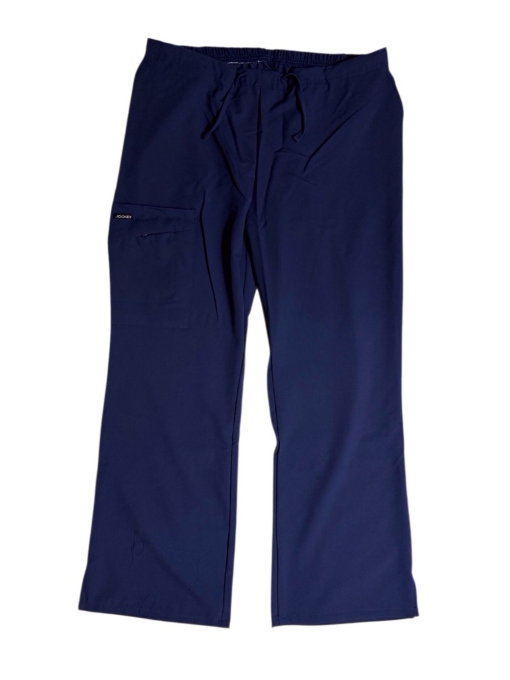 Jockey women's navy blue cargo scrub pants elastic back waist and tie front LP